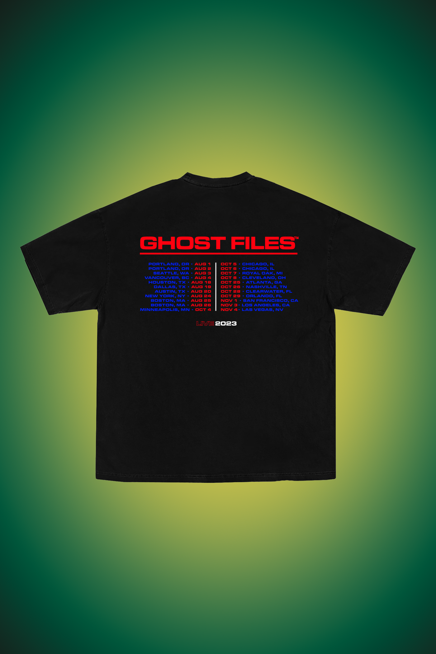 LIVE TOUR | Ghost Files 2023 Tour Tee